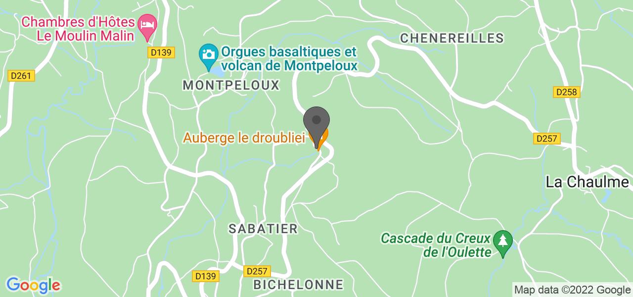 Plan d'accès — Le Droublieï