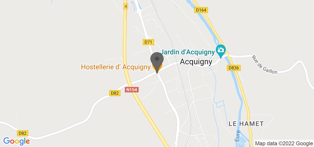 Routekaart — L'hostellerie d'acquigny