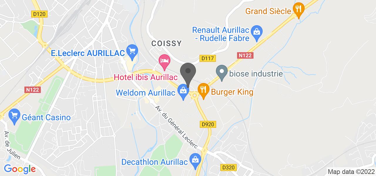 Plan d'accès — La Mangoune Aurillac