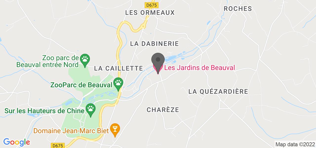 Routekaart — Hôtel*** Les Jardins de Beauval