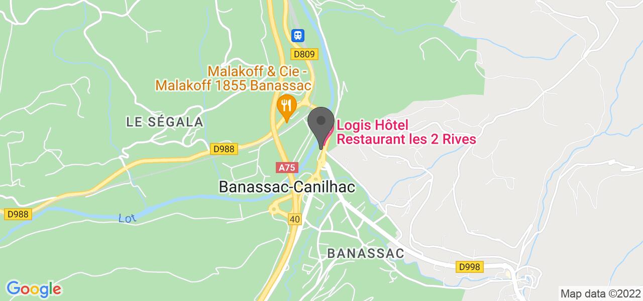 Plan d'accès — Les 2 Rives hôtel restaurant