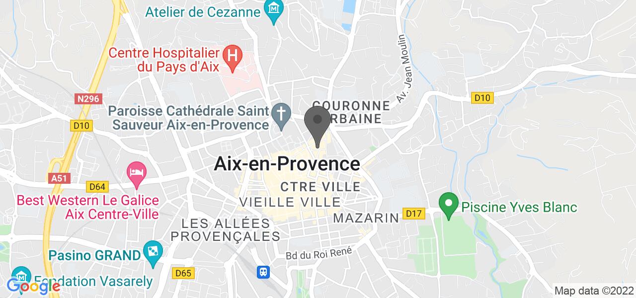แผนที่การเดินทาง — L'atelier des Chefs Aix en Provence
