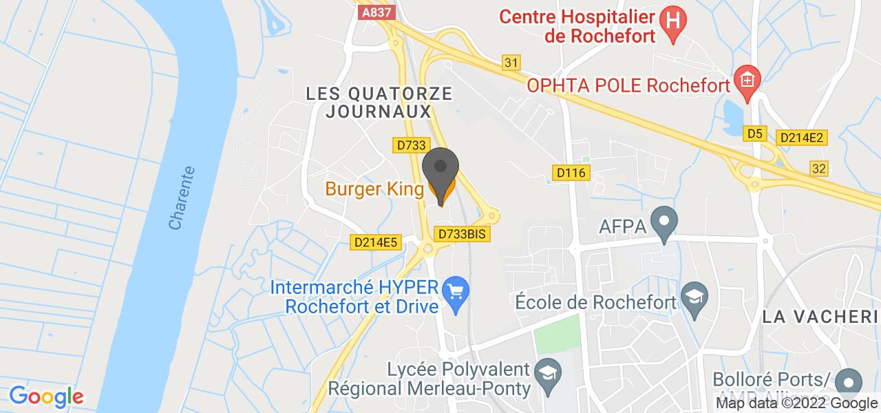 Plan d'accès — Burger King Rochefort Quatre Anes