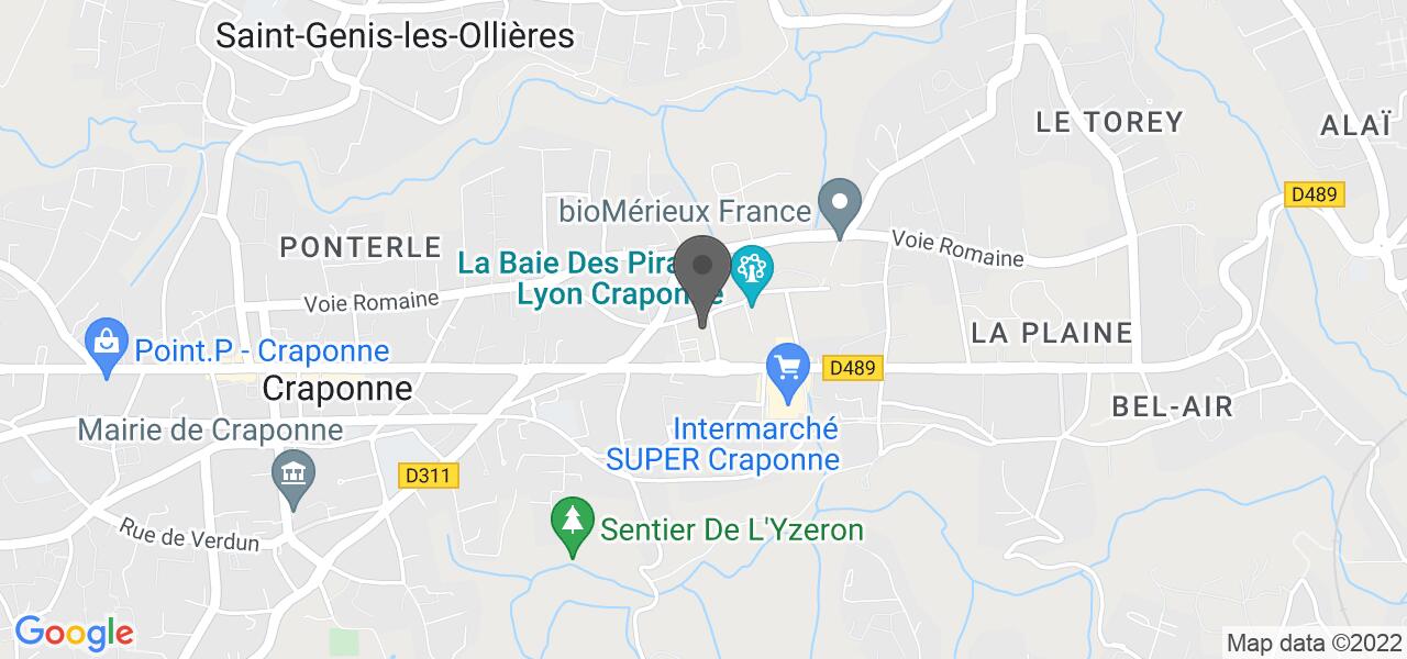 Plan d'accès — L'endroit Craponne