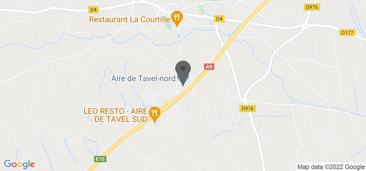 Plan d'accès — Aire de Tavel Esso - Phileas grill