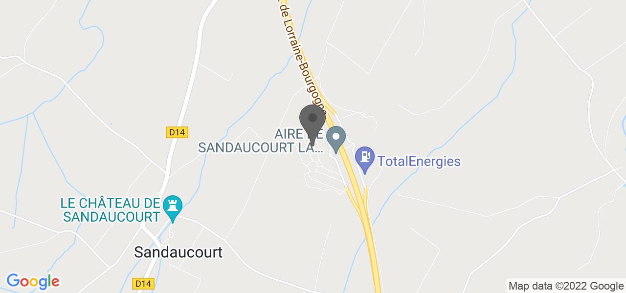 Plan d'accès — Aire de Sandaucourt - LEO Resto & LEO Bistro
