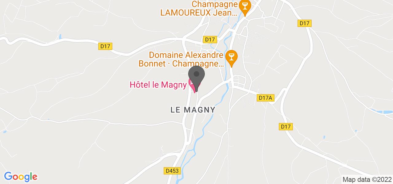 Routekaart — Logis Restaurant hôtel le Magny