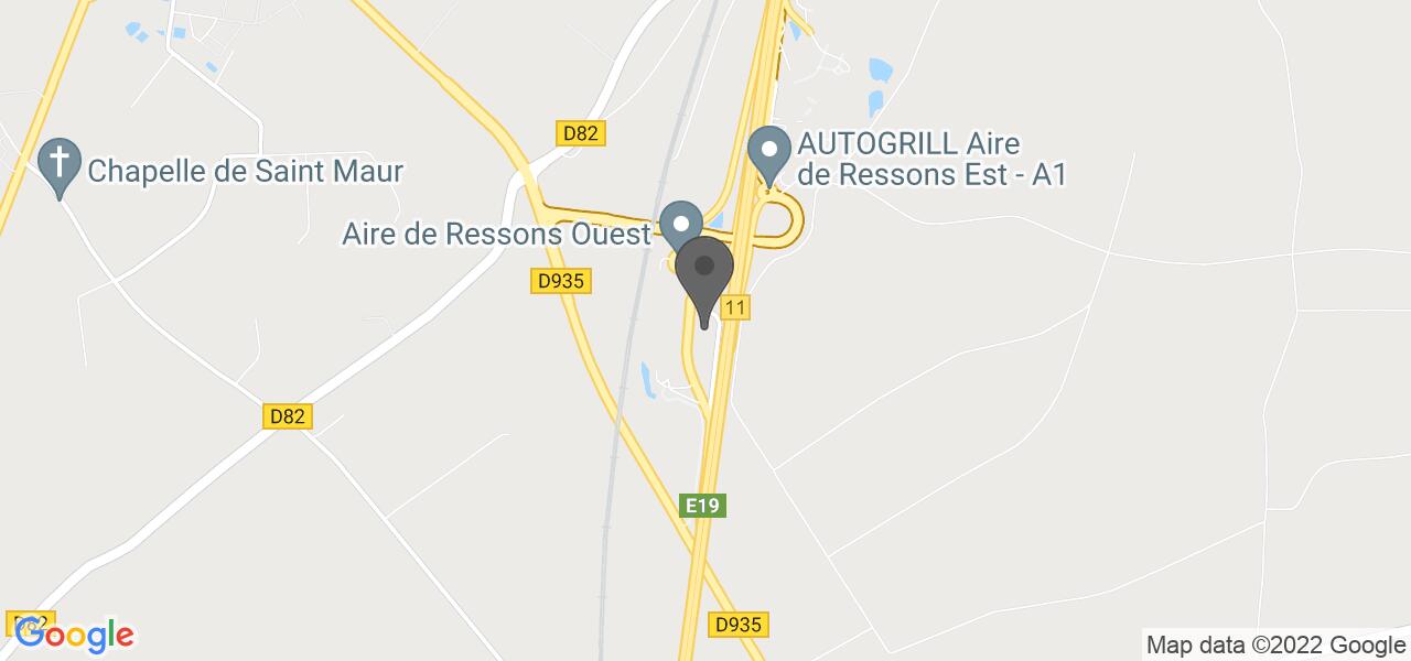 Plan d'accès — Aire de Ressons ouest - LEO Resto & LEO Bistro