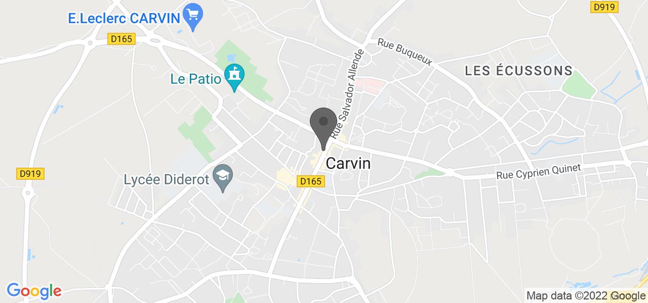 Plan d'accès — Pizza City Carvin