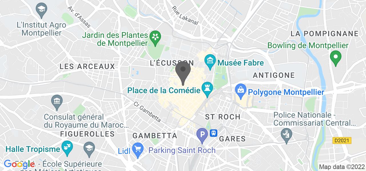Plan d'accès — Café des Arts Montpellier