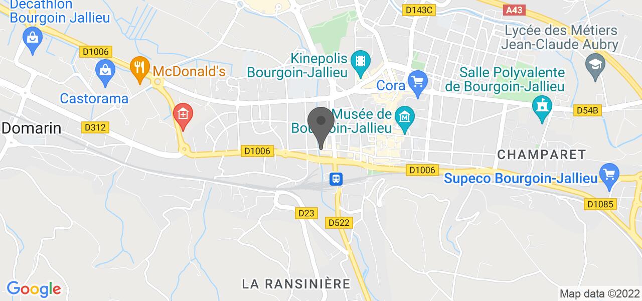 Plan d'accès — Meshur Adiyaman Cig Koftecisi Bourgoin-Jallieu