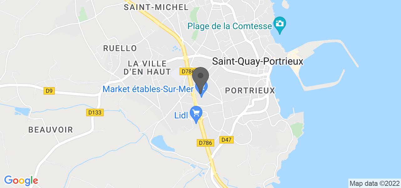 Plan d'accès — Cafétéria La Crevette Bleue
