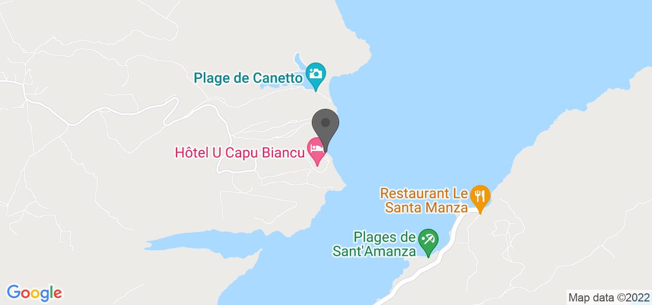 Mapa de acesso — Hôtel U Capu Biancu