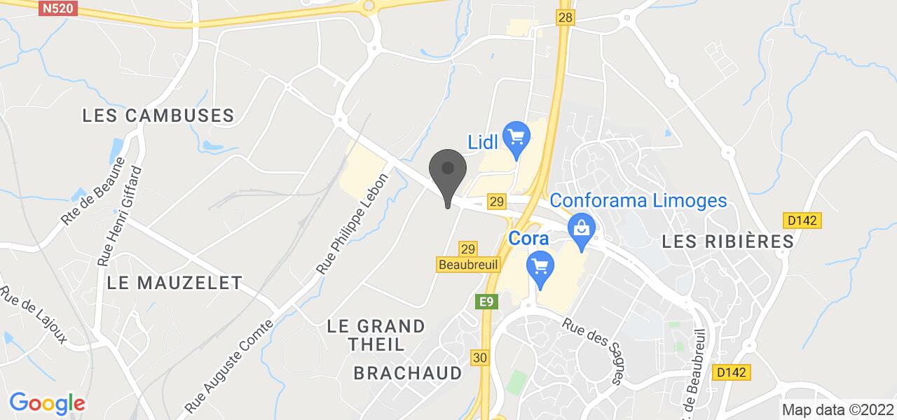 Plan d'accès — Memphis Coffee LIMOGES