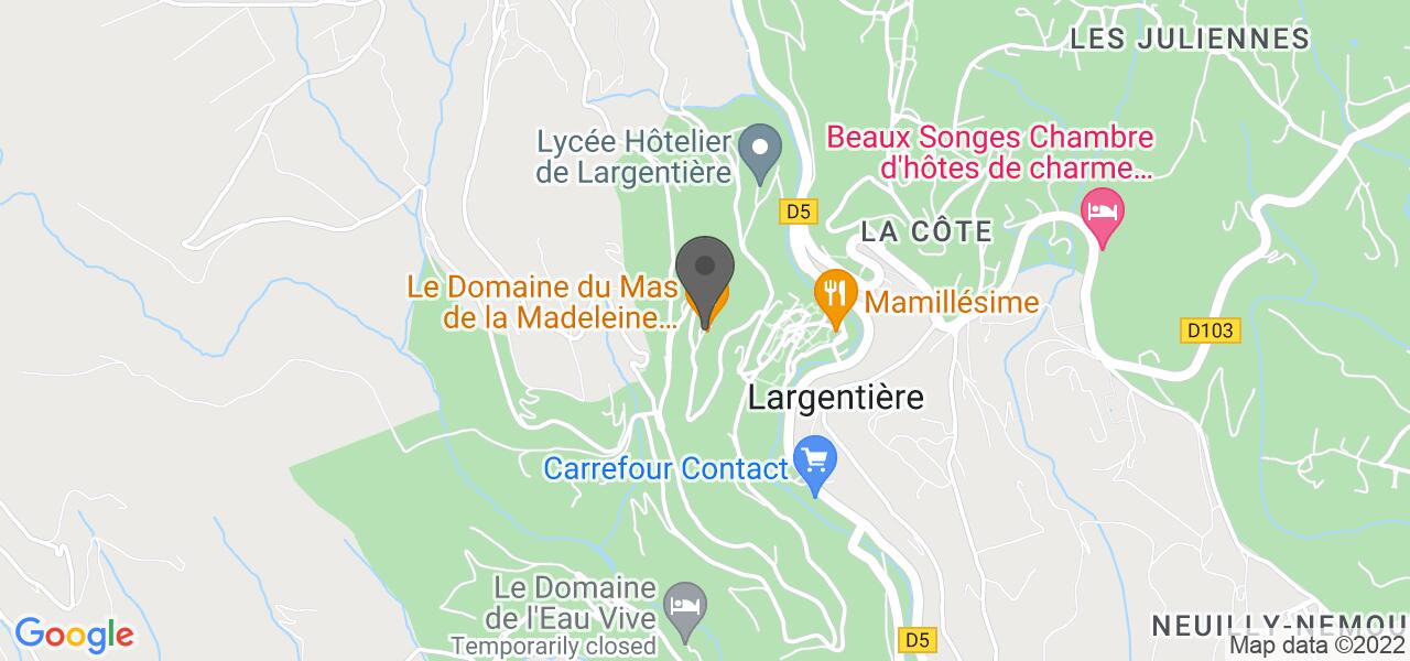 Plan d'accès — LE MAS DE LA MADELEINE