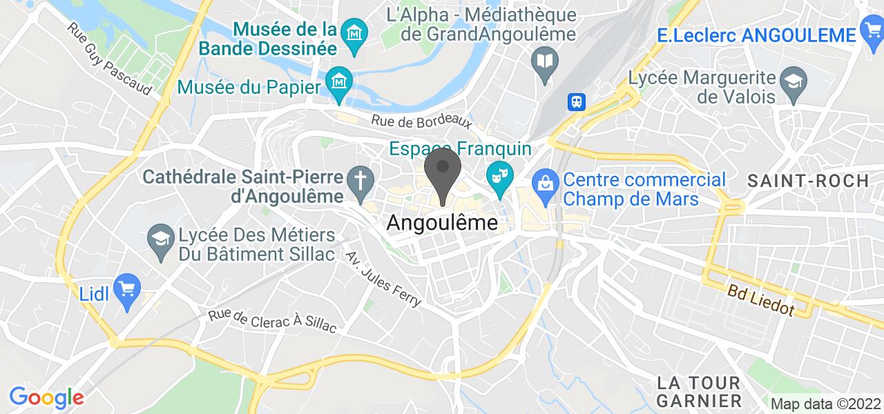 Mapa de acceso — L'Atelier Angoulême