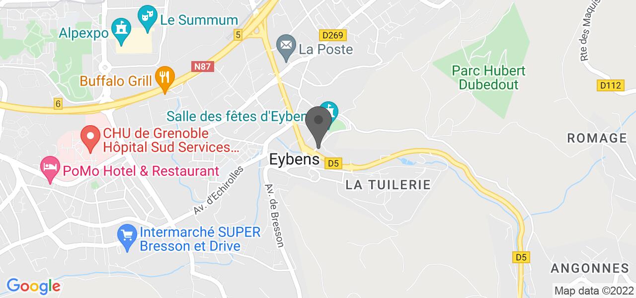 Plan d'accès — Snack de la piscine municipale d'Eybens