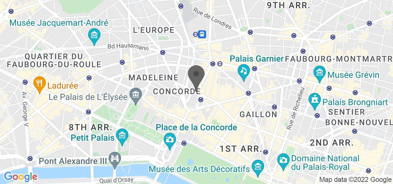 Plan d'accès — Café Madeleine Paris