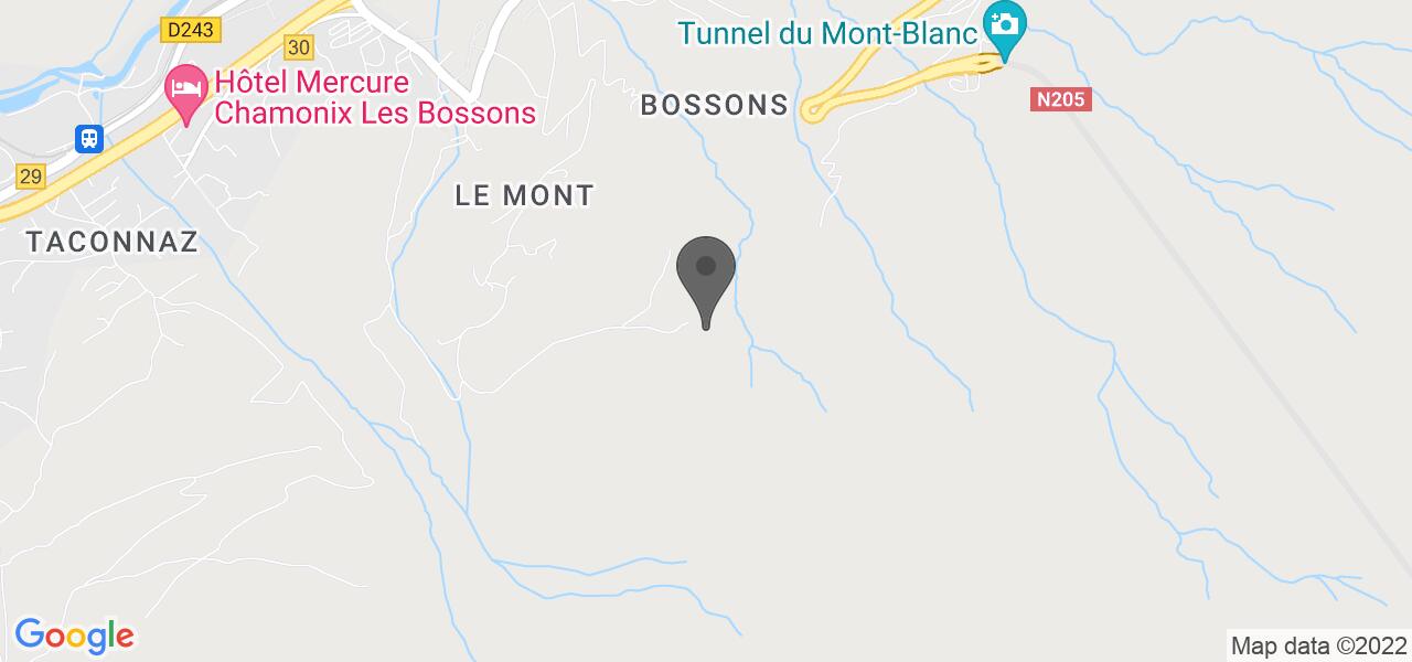 Plan d'accès — Chalet du Glacier des Bossons