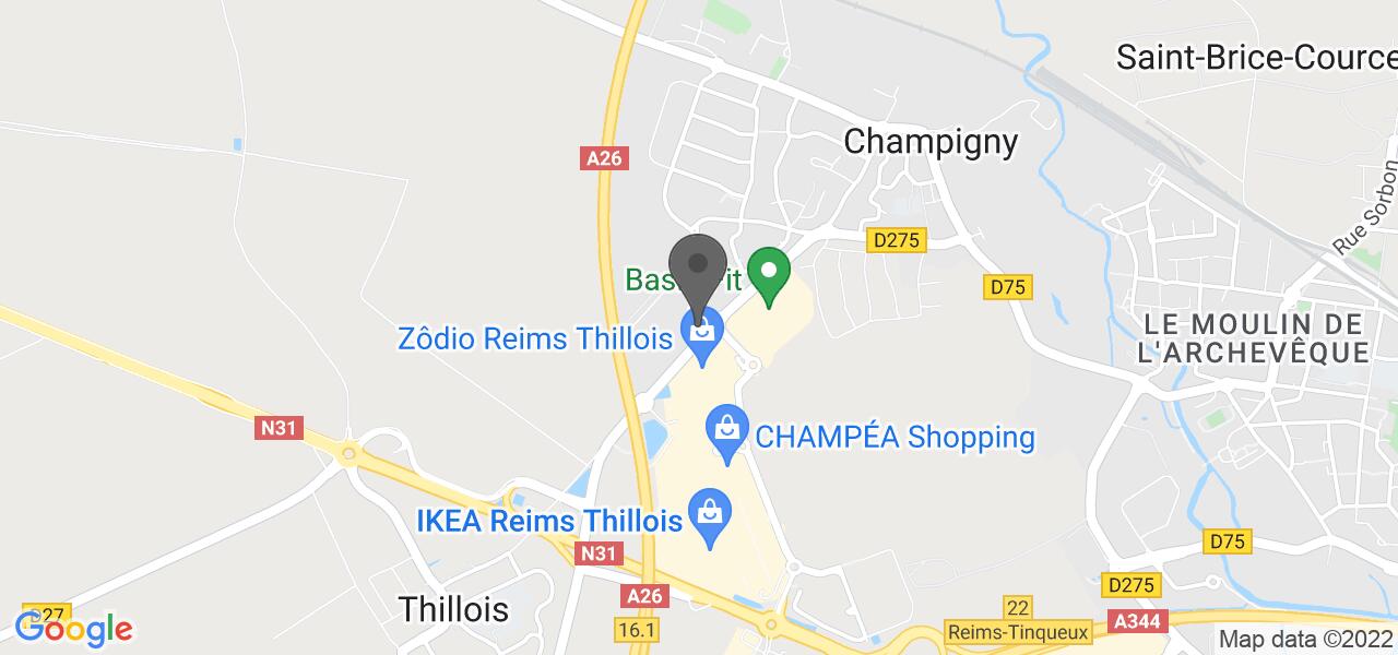 Plan d'accès — Memphis Coffee Reims Champigny