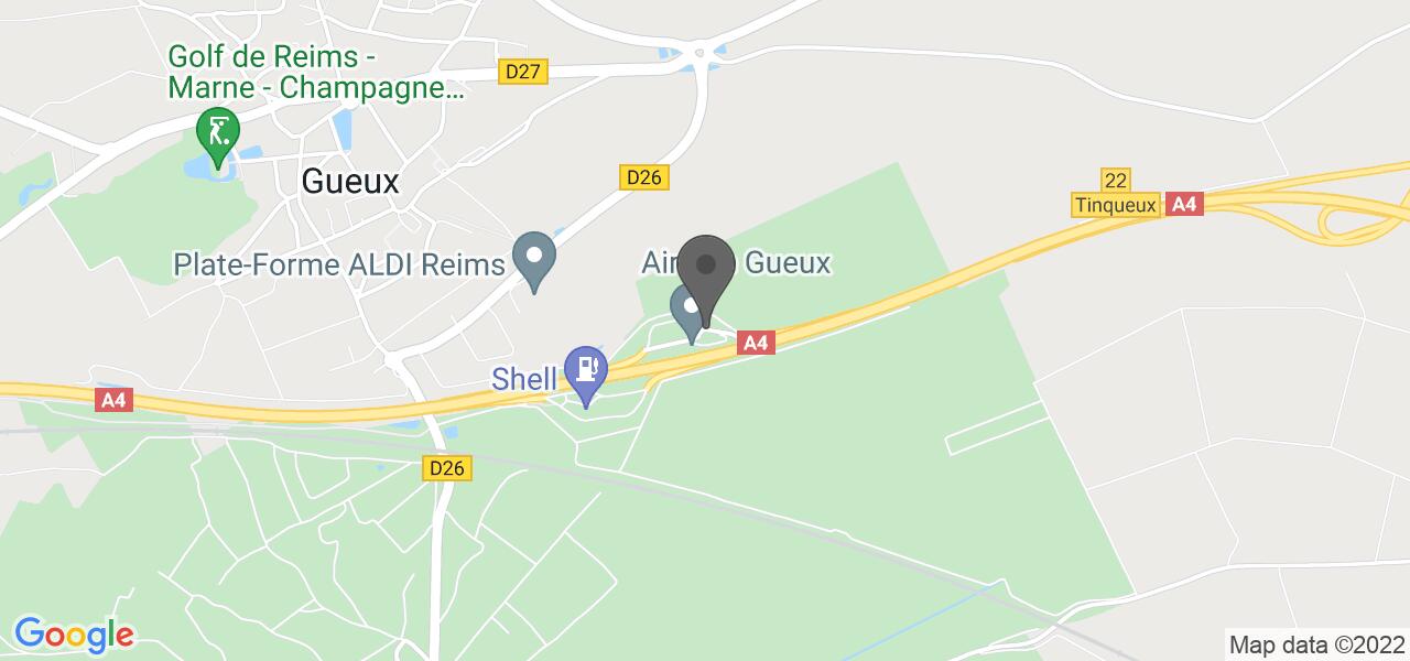 Plan d'accès — Aire de Gueux - LEO Bistro