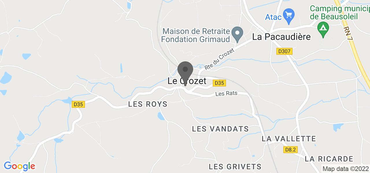 Plan d'accès — L'auberge du vieux crozet