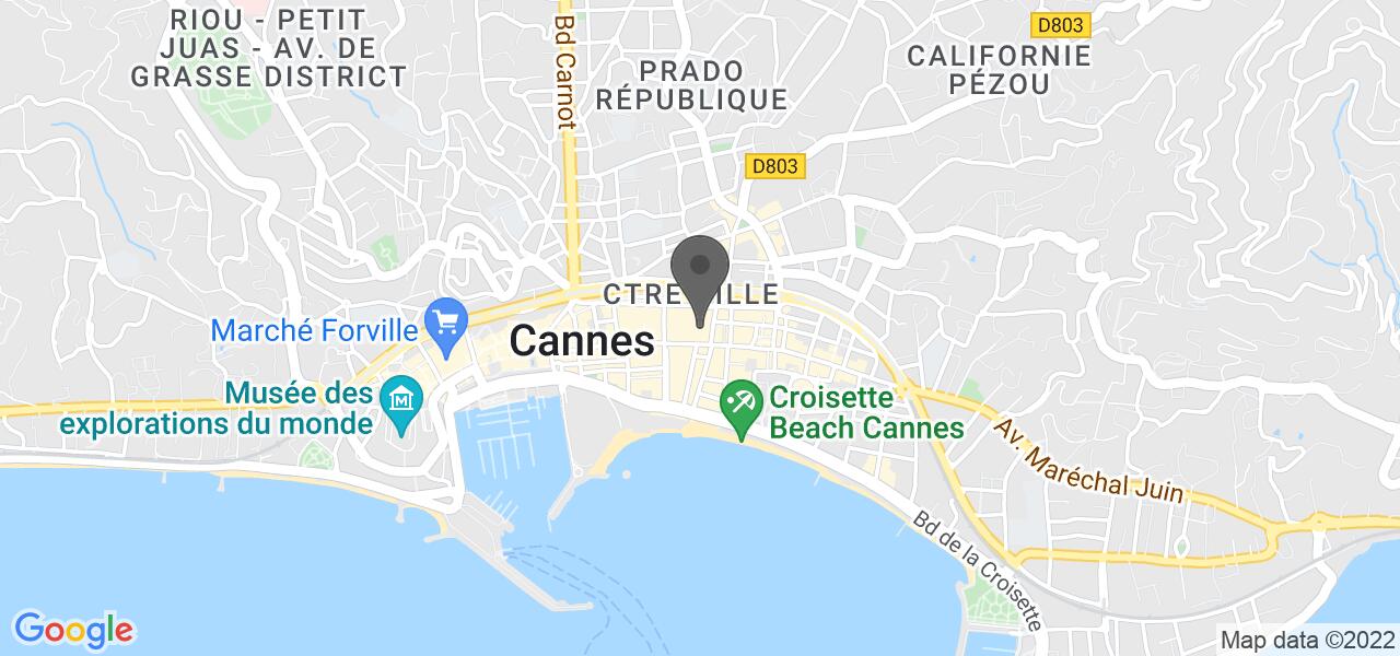 Anfahrtsplan — Volupté Anytime Cannes