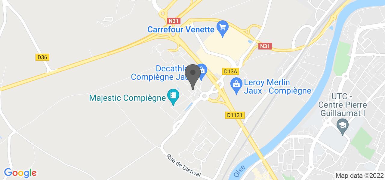 Plan d'accès — Pizza Paï Compiègne