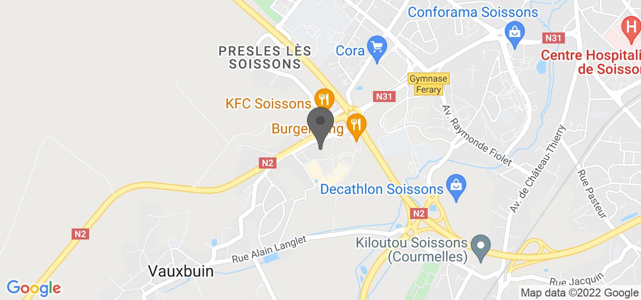 Plan d'accès — BUFFALO GRILL SOISSONS (Vauxbuin)