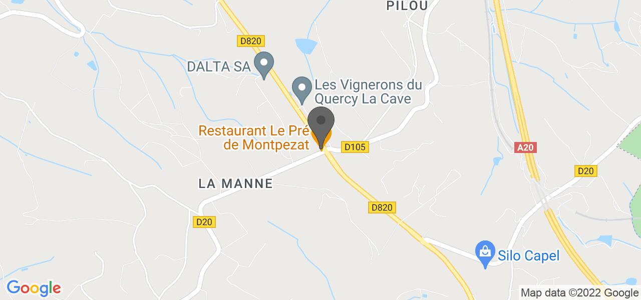 Plan d'accès — LE PRÉ DE MONTPEZAT