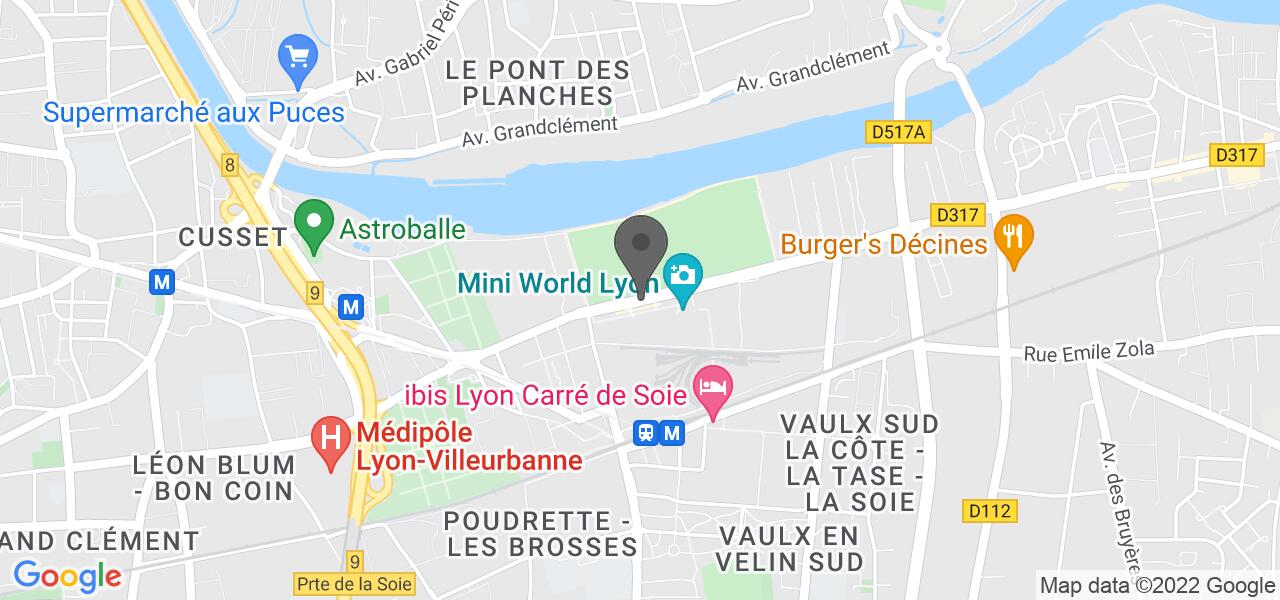 Plan d'accès — La Pataterie Carré de Soie-Vaulx en Velin