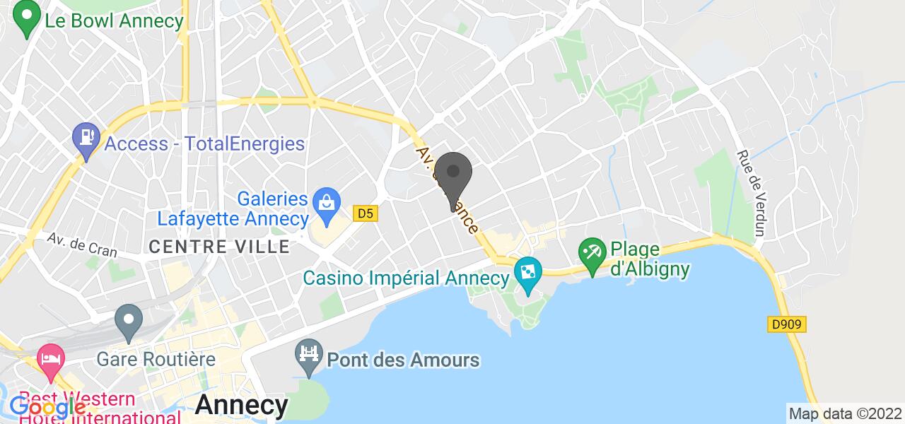 Anfahrtsplan — L'Amnésie Annecy