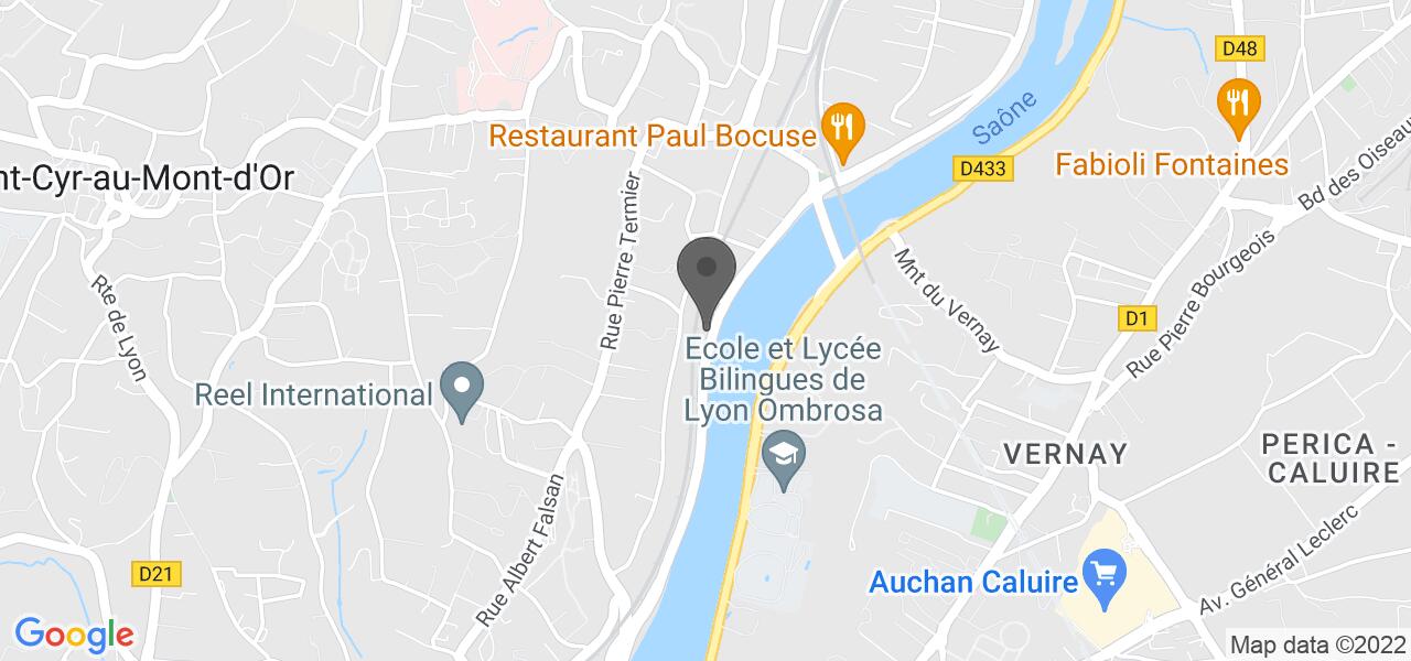 Mapa de acceso — Auberge du Pont de Collonges Paul Bocuse