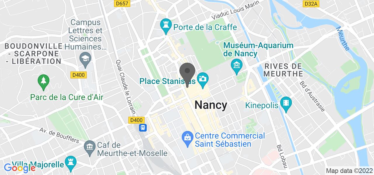 Plan d'accès — A la table du bon roi stanislas
