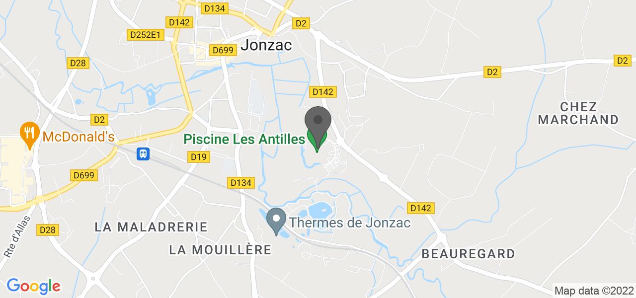 Plan d'accès — Les Antilles de Jonzac