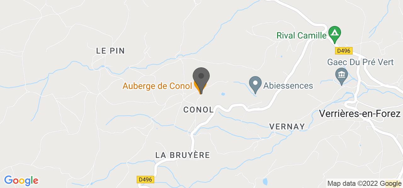 Routekaart — Auberge de Conol
