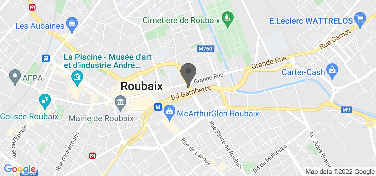 Access map — Bellizzi Pizzeria Roubaix