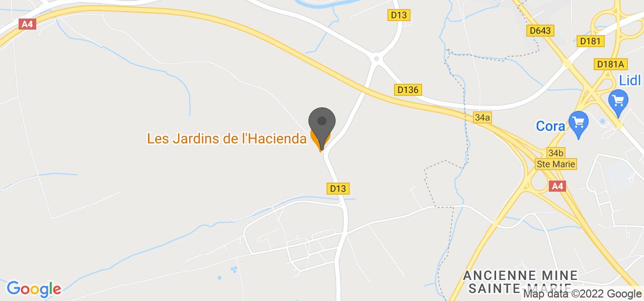 Plan d'accès — Les Jardins de l'Hacienda