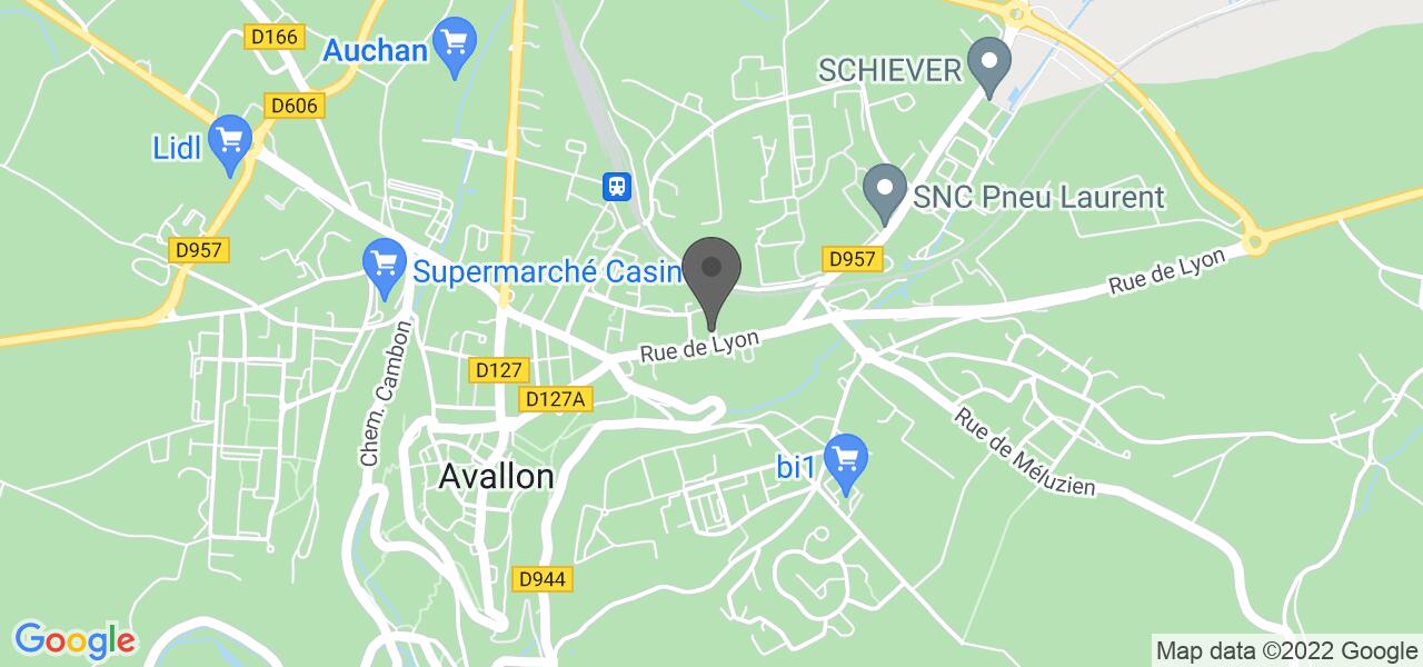 Mappa di accesso — Aux Caves de Bourgogne 