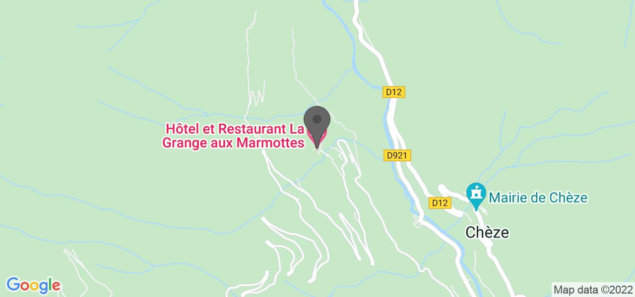 Anfahrtsplan — La grange aux marmottes