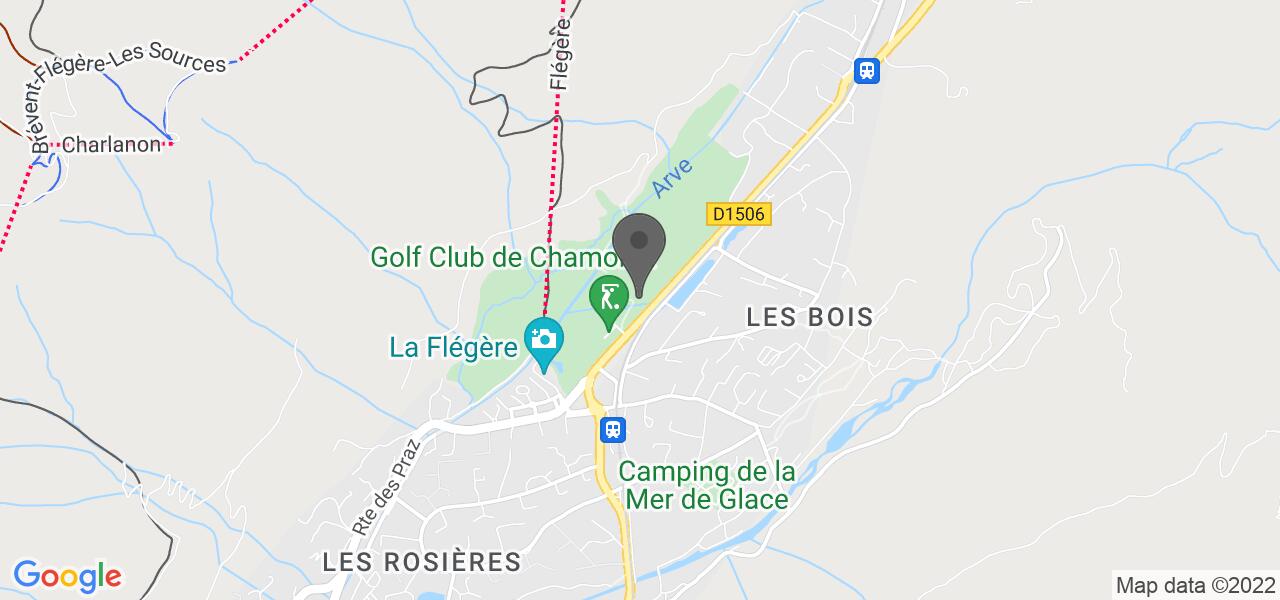 Anfahrtsplan — Le Chalet (Club House du Golf de Chamonix)