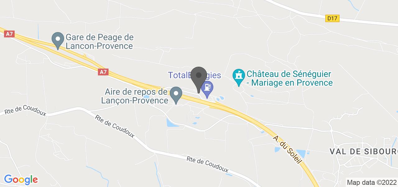 Plan d'accès — Aire de Lançon de Provence - Arche & Arche Café