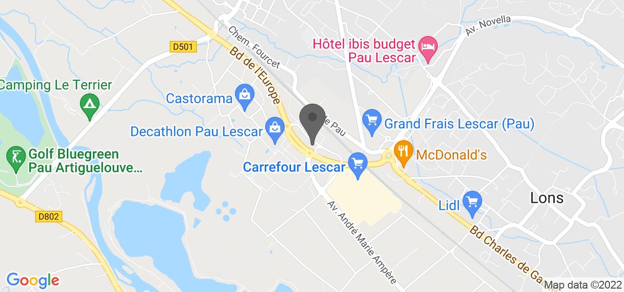 Plan d'accès — La Pataterie Lescar (Pau)