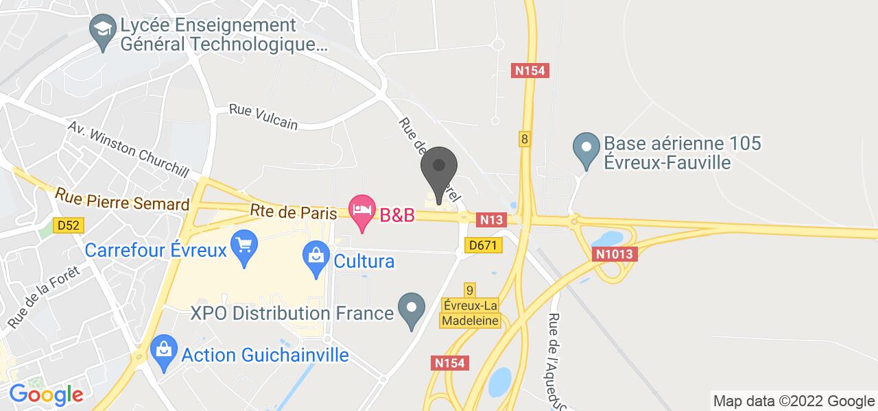 Plan d'accès — Au Bureau Evreux