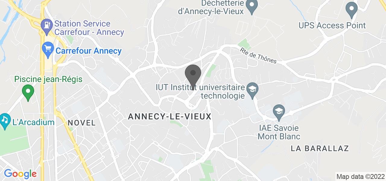 Mappa di accesso — La Crêperie d'Annecy le Vieux