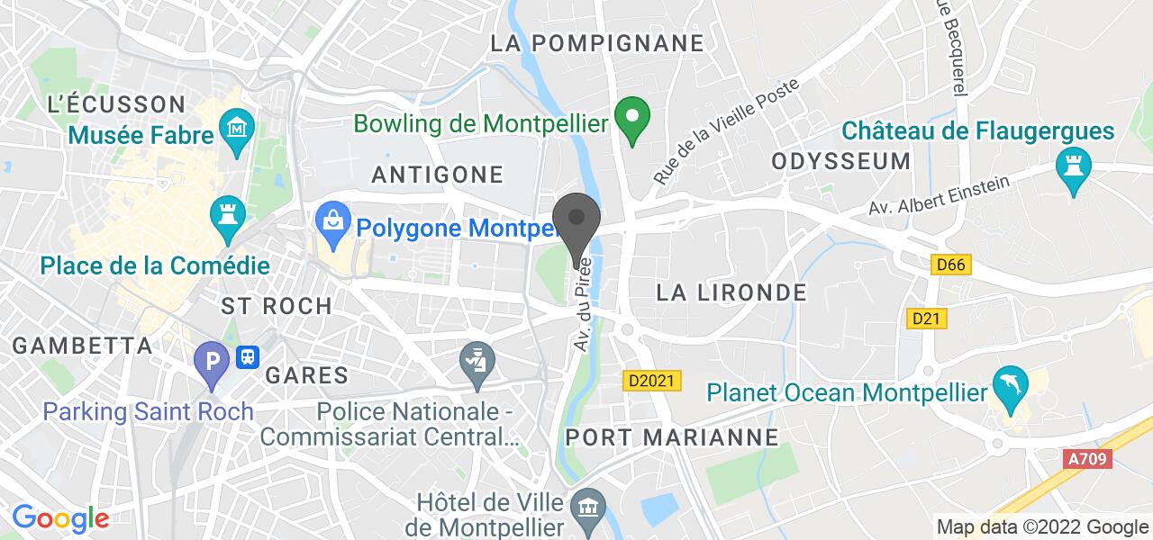 Mapa de acceso — L'Arlequin Montpellier