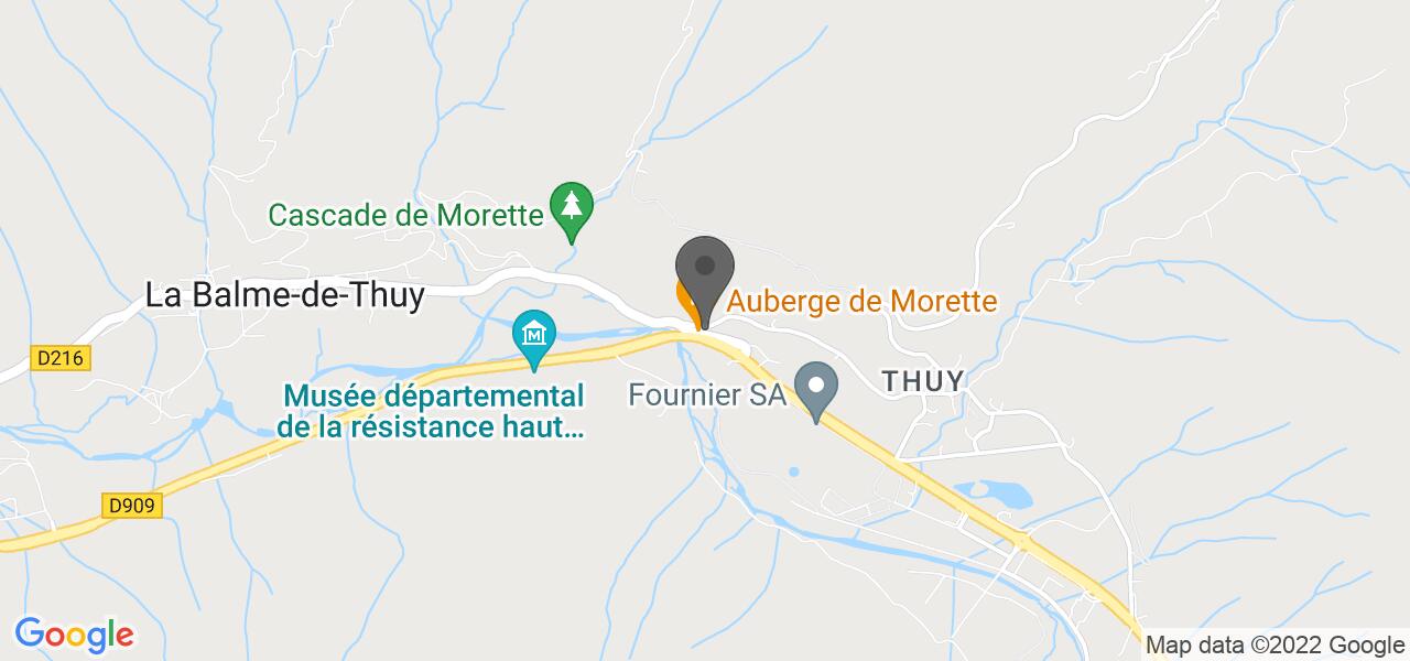 Access map — Auberge de Morette