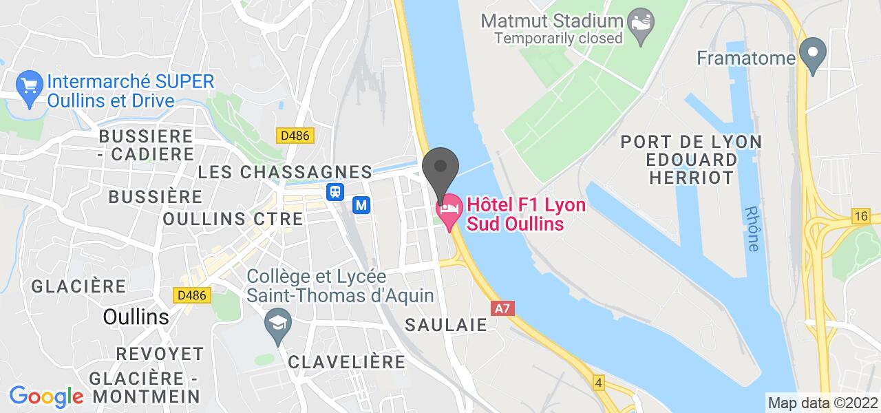 Plan d'accès — Campanile Lyon Sud Confluence Oullins