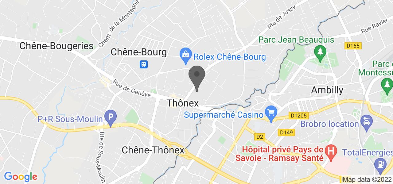 Plan d'accès — Auberge de Thônex