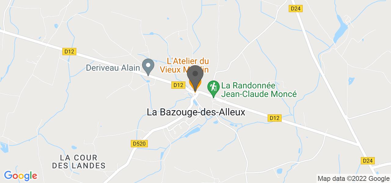 Plan d'accès — L'Atelier du Vieux Moulin